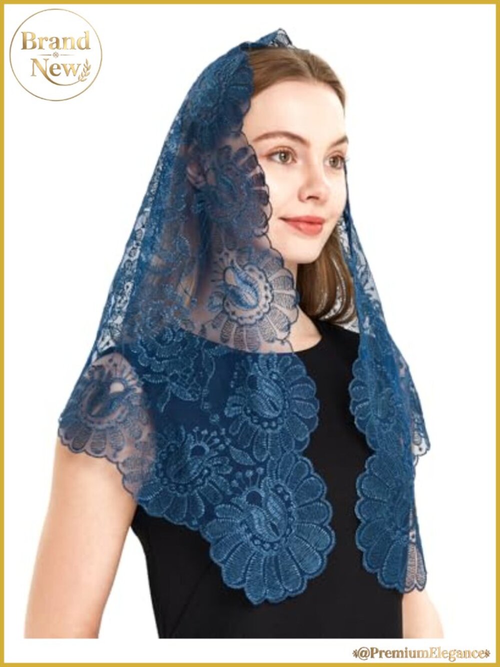 Handcrafted Lace Chapel Veil for Women Catholic Mass Mantilla Head Covering